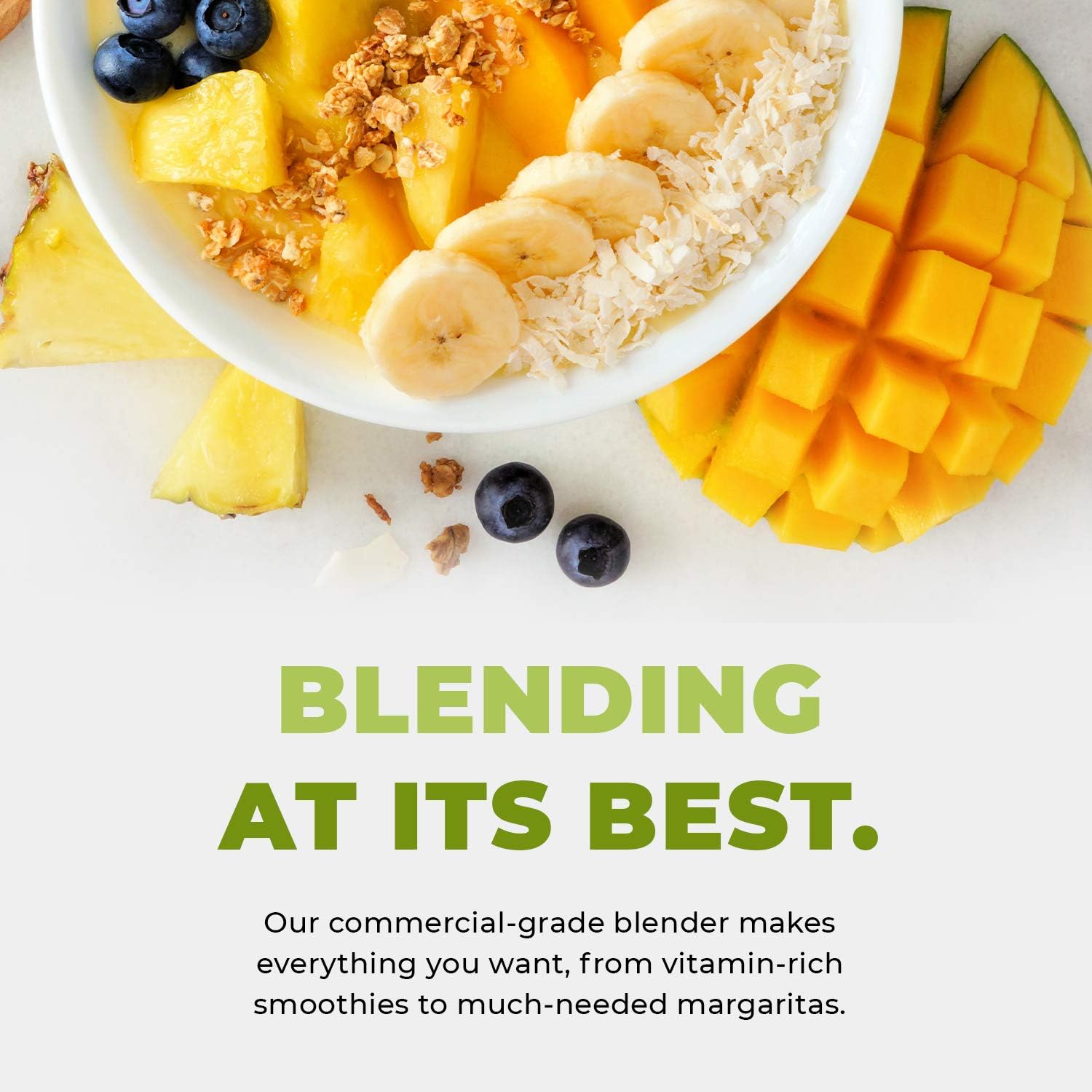 Cleanblend Commercial Blender With 5-Year Full Warranty - 1800W, 3Hp, 64Oz High-Performance Professional Countertop Blender With Stainless Steel Blades