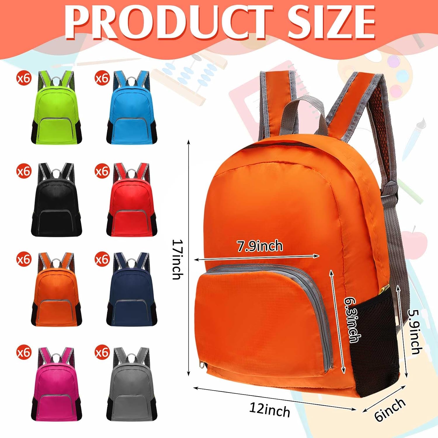 Patelai 48 Pcs 17" Backpacks In Bulk For School Kids Wholesale Bookbags Lightweight Back Pack For Girls Boys Outdoor Travel(Stylish Color)