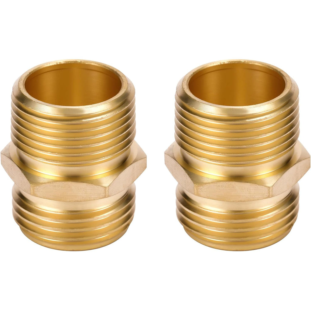 2 Pack 3/4" Ght To 3/4" Npt Male Connector, Brass Garden Hose Fitting, Male Hose Adapter | Ght To Npt Adapter Brass Fitting, Garden Hose To Pipe Fittings Connect
