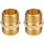 2 Pack 3/4" Ght To 3/4" Npt Male Connector, Brass Garden Hose Fitting, Male Hose Adapter | Ght To Npt Adapter Brass Fitting, Garden Hose To Pipe Fittings Connect