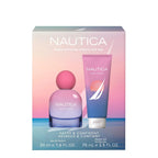 Nautica for Her Rose Island Giftset, 1.6 fl oz EDP + 2.5 fl oz Shower Gel, Notes of Lemon, Rose, and Musk, Women's Fragrance, Long Lasting, Mood-Boosting Fragrance, Vegan Formula