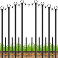 Letianpai 8 Pack String Light Poles,10 Ft Metal Poles With Fork For Outdoor String Lights,Outdoor Light Poles With Fork,Poles/Post/Stand For Outside