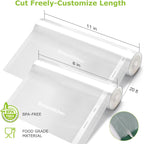 Bonsenkitchen Vacuum Sealer Rolls Bags, 3 Rolls 11"X 20'+ 3 Rolls 8"X 20' | 6 Pack, Commercial Grade, Durable, Bpa-Free, Custom-Size Vacuum Sealer Bags For Dry/Moist Food Storage And Sous Vide, Vb3211