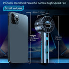 Aaolin 2Pcs Portable Handheld Turbo Fan With 7000Rpm High-Speed Motor Usb Rechargeable Cooling Personal Fan 4-Speed, 4-16H Runtime, With Lanyard For Outdoor Travel, Women, Kids, Summer Gift