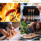 10 Pcs Marshmallow Roasting Sticks For Fire Pit Long 32Inch, Smores Sticks Skewers, Smores Kit For Fire Pit, Premium Telescoping Hot Dog Roasting Sticks For Campfire Accessories Outside Camping Vopton