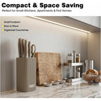 Knife Set, Kitchen Knife Set With Block, 7 Pcs Compact Knife Set, Knife Block Set Space Saving Stainless Steel Kitchen Knives With Scissors For Small Kitchens, Apartment & Everyday Cooking