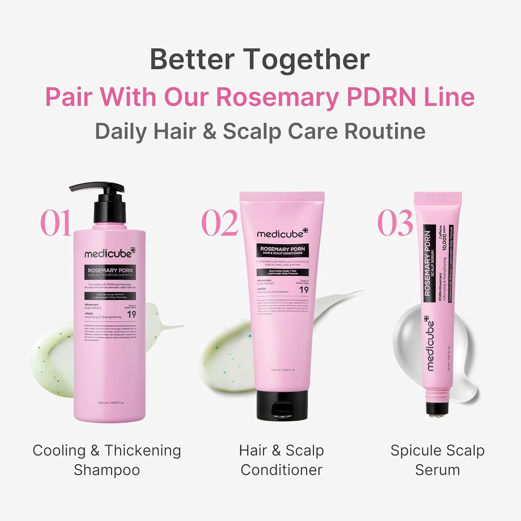medicube Rosemary PDRN Scalp to Strand Nourishing Conditioner | Lightweight Yet Effective Care for Dry, Fine, Weak-Looking Hair | Amino Acid for Strength & Softness | Korean Hair Care, 8.45 fl.oz