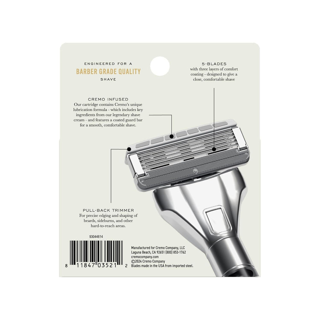 Cremo Razor Refills for Men, Astonishingly Superior Shaving Razors For Men, Compatible with Cremo Razors, 4 Pack