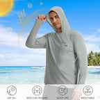 Bassdash Men’S Upf 50+ Fishing Hoodie Shirts With Chest Pocket Lightweight Uv Sun Protection Long Sleeve Hiking Sports Fs34M