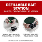 Tomcat Mouse Killer, Child & Dog Resistant, Refillable Station And 16 Baits | Weather-Resistant Indoor/Outdoor Bait Station With Clear Monitoring Lid, 1 Station And 16 Bait Blocks
