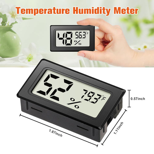 6 Pack Mini Hygrometer Indoor Humidity Meter, Small Digital Thermometer Humidity Gauge Meter, Indoor Thermometer Hygrometer Monitor Fahrenheit (℉) For Thermostat Reptile Tank, Mason Jars