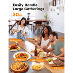 Nuwave Bravo Xl Pro Air Fryer Toaster Oven, Improved 100% Super Convection, Quicker & Crispier Results, 100 Presets, Multi-Layer Even Cooking, 50-500F, Smart Probe, Pfas Free, 30Qt, Stainless Steel