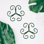 4Pcs Green Iron Monstera Support, Uniquely Designed Plant Support Stakes For Indoor Plants, Stable Plant Stakes And Supports, Turtle Shell Bamboo Clamp Set For Thriving Growth