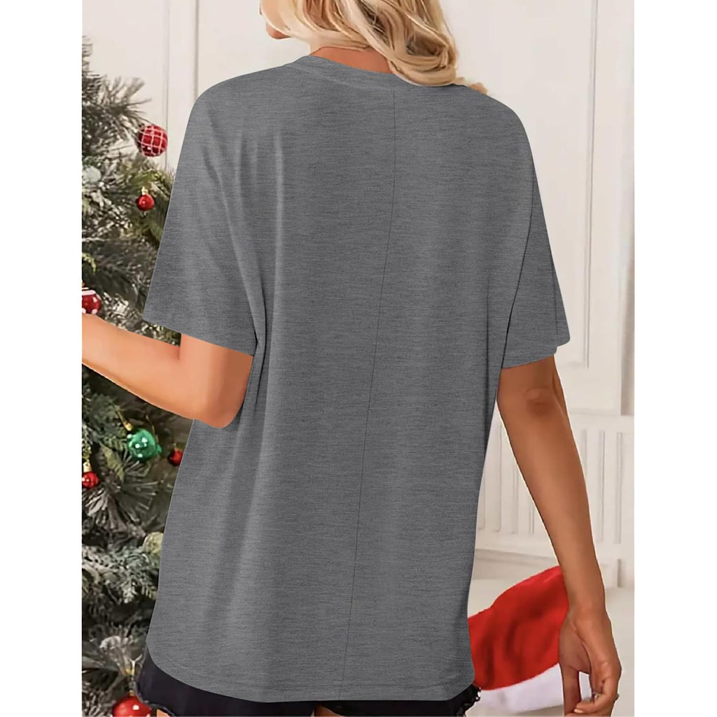 Women's T-Shirts Short Sleeve Tops Summer Casual Blouse Crew Neck Basic Shirt 2 Pack Loose Fit Tee