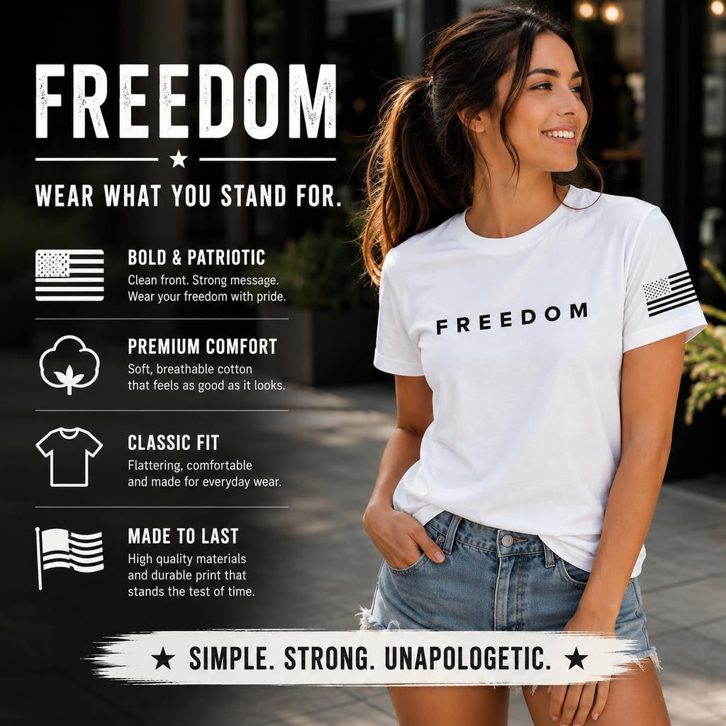 Freedom Charlie Kirk White T Shirt White L I Am Charlie Kirk Shirt