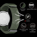 Cakcity Digital Watch Military Watches For Men Black Tactical Sports Waterproof Men'S Women'S Wrist Watch With Led Backlight Nylon Band Stopwatch,Green