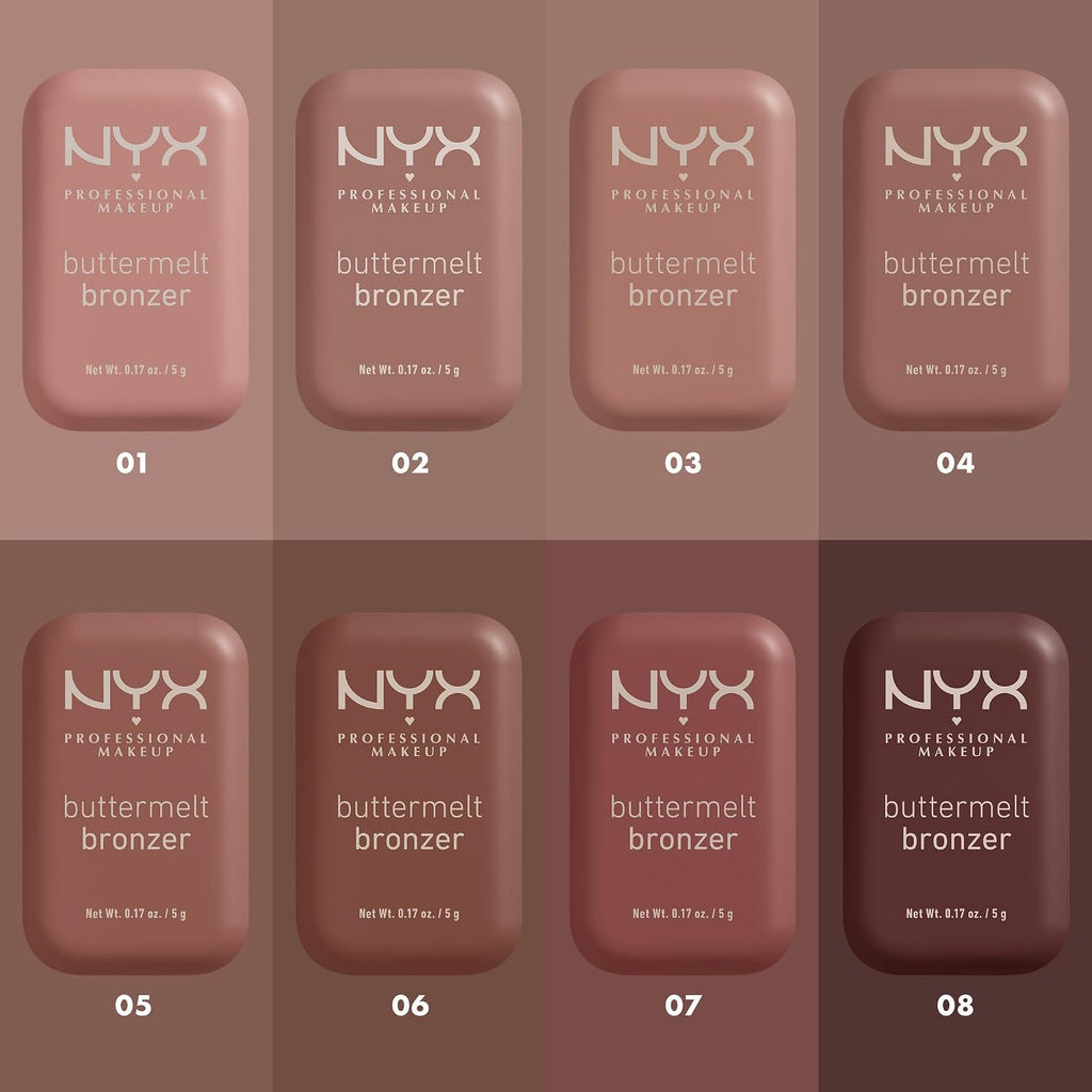 Nyx Professional Makeup Matte Buttermelt Bronzer, Longwear Face Makeup With Up To 12 Hours Of Wear, Vegan Formula - Deserve Butta (Light Medium Cool)