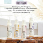 The Honest Company Conditioning Hair Detangler, Leave-In Conditioner and Fortifying Spray, Tear Free, Cruelty-Free, Hypoallergenic, Lavender Calm, 4 Fl Oz