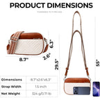 Vantamo Premium Quilted Crossbody Bags For Women With Anti-Pickpocket Clip, Vegan Leather Handbags, Travel Purses For Women