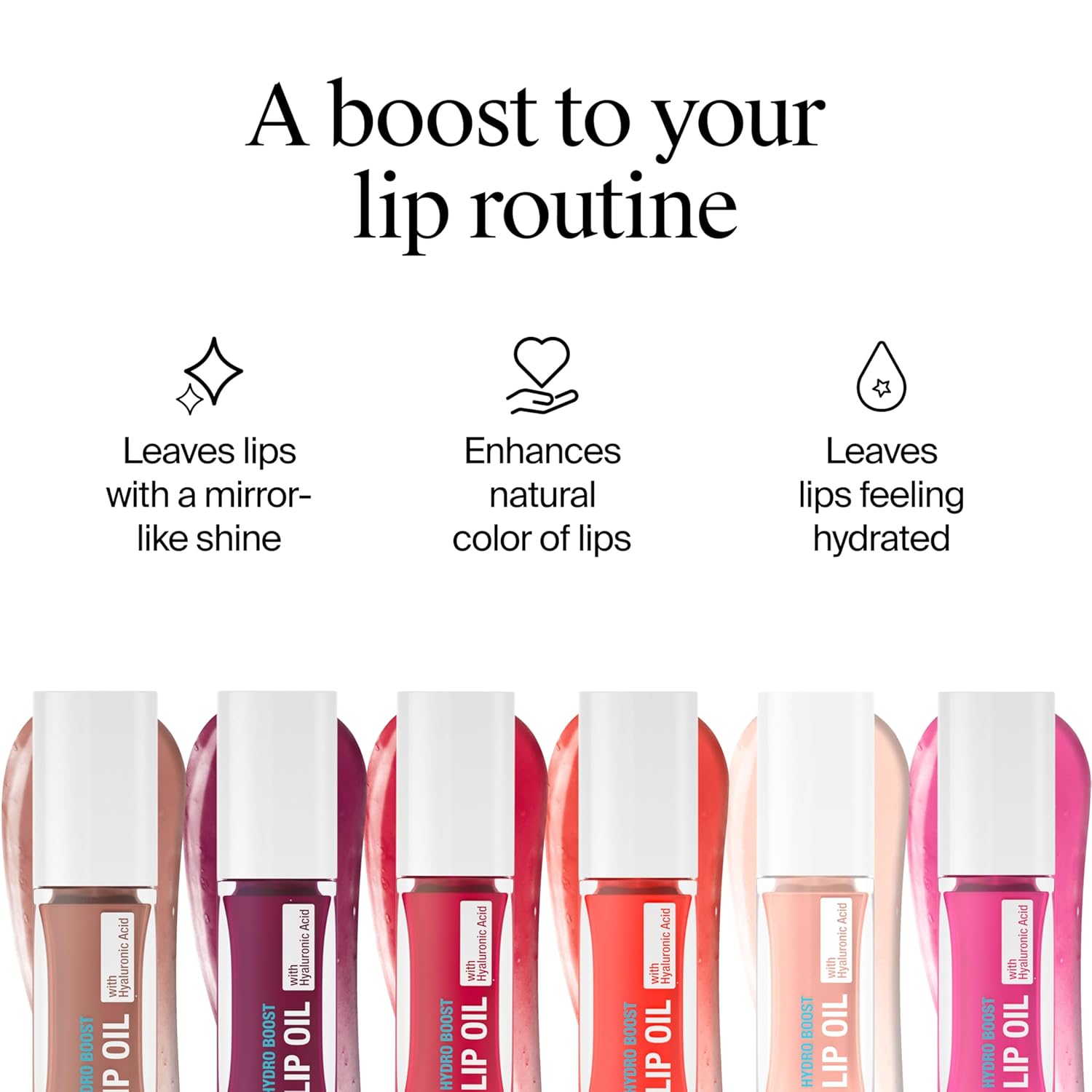 Neutrogena Hydro Boost Tinted Lip Oil with Hyaluronic Acid, Hydrating and Nourishing Lip Oil for Fuller Looking Lips, Light Pink, .2 fl. Oz