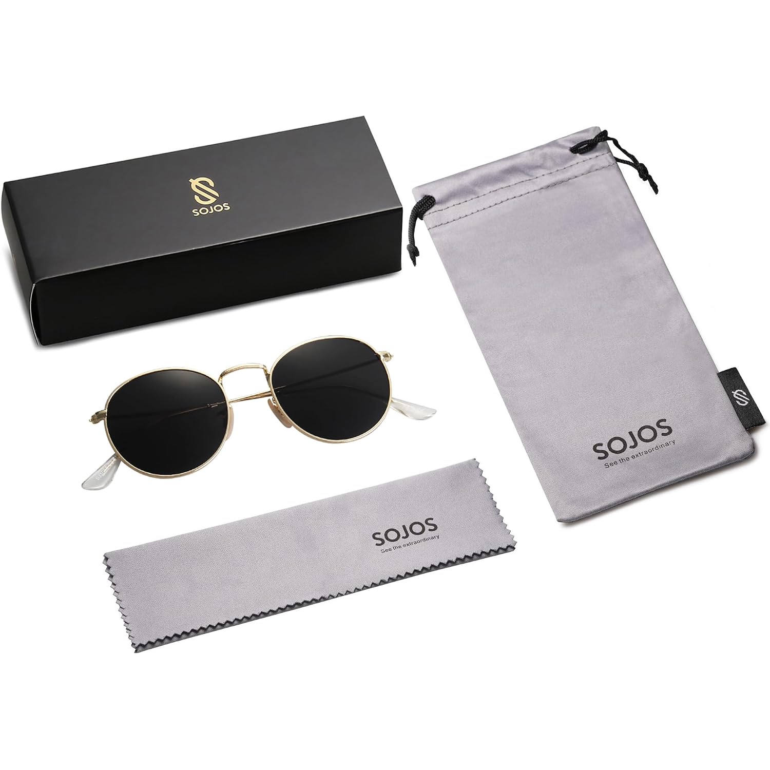 Sojos Small Round Polarized Sunglasses For Women Men Classic Vintage Retro Shades Uv400 Sj1014