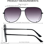 Oversized Aviator Sunglasses For Women Men Big Large Uv Protection Fashion Sun Glasses