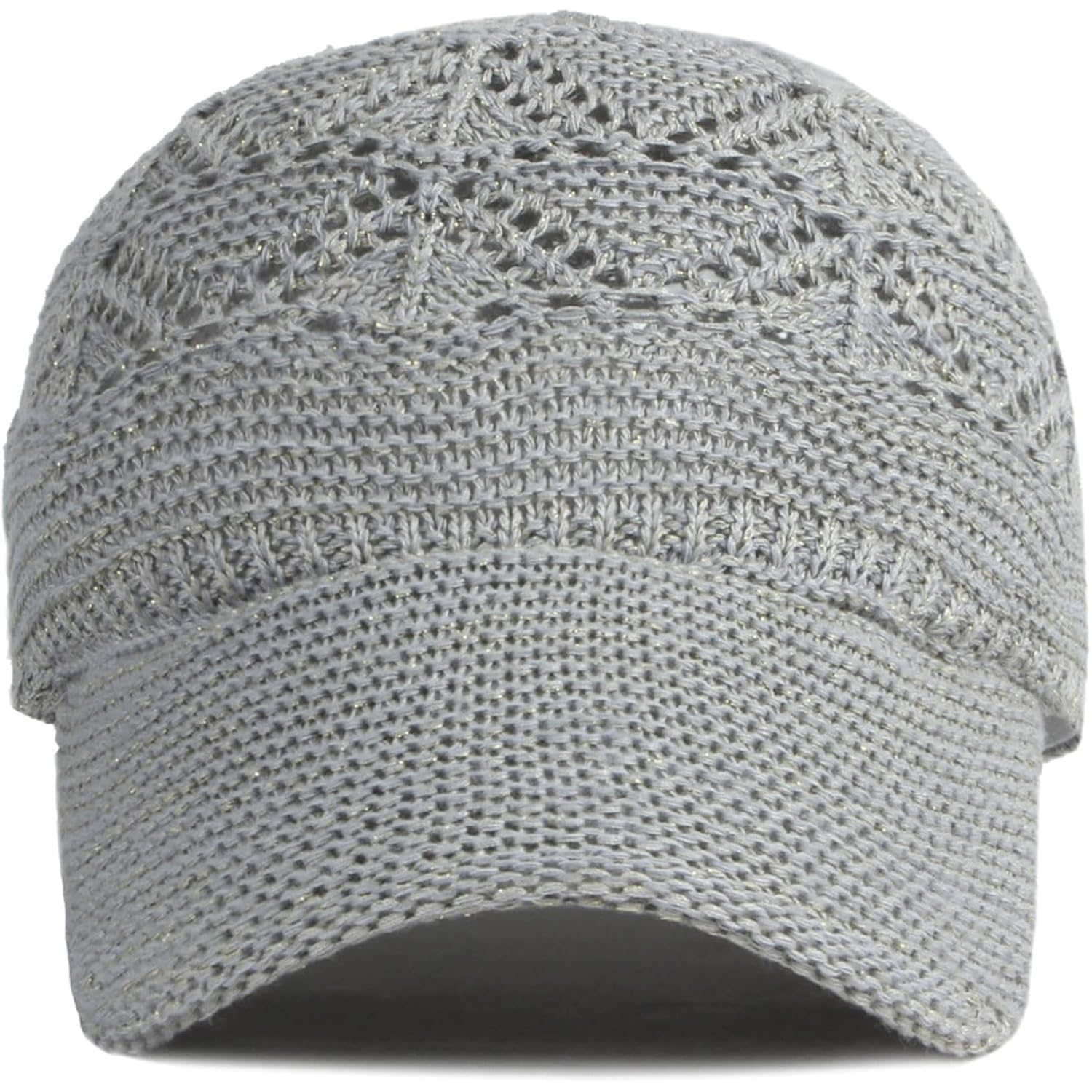 FASHIXD Knit Mesh Baseball Cap for Women Summer Yarn Trucker Hats Breathable Outdoor Hat Light Grey