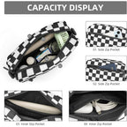 Small Checkered Crossbody Bag For Women Cute Purses Trendy Shoulder Handbags Wide Strap