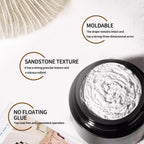 Finger Secret 3D Plaster Nail Gel,Sculpting Gel Nail Art for Unique Designs,UV/LED Curable Plaster GeL for Nails Stunning Manicures Easy to Apply 3D Nail Gel with Sculpture Pen in Home or Salon