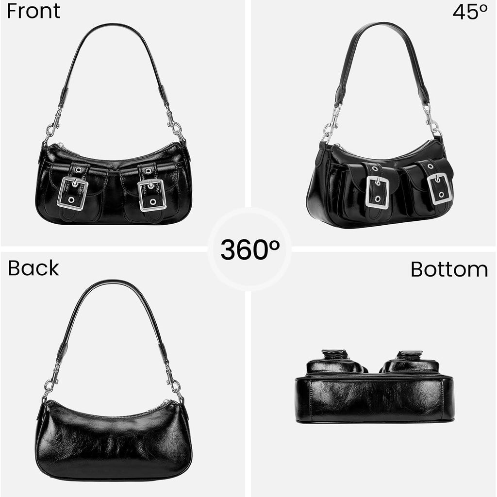 Shoulder Bag For Women Y2K Purse Leather Hobo Tote Handbag Trendy Going Out Purse Crossbody Everyday Purse