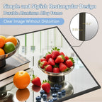 Large Mirror Full Length 72"X44", Oversized Floor Mirror With Stand, Black Free Standing Mirror Full Length For Gym Bedroom Living Room, Hanging Or Wall Mounted, Shatterproof Tempered Glass