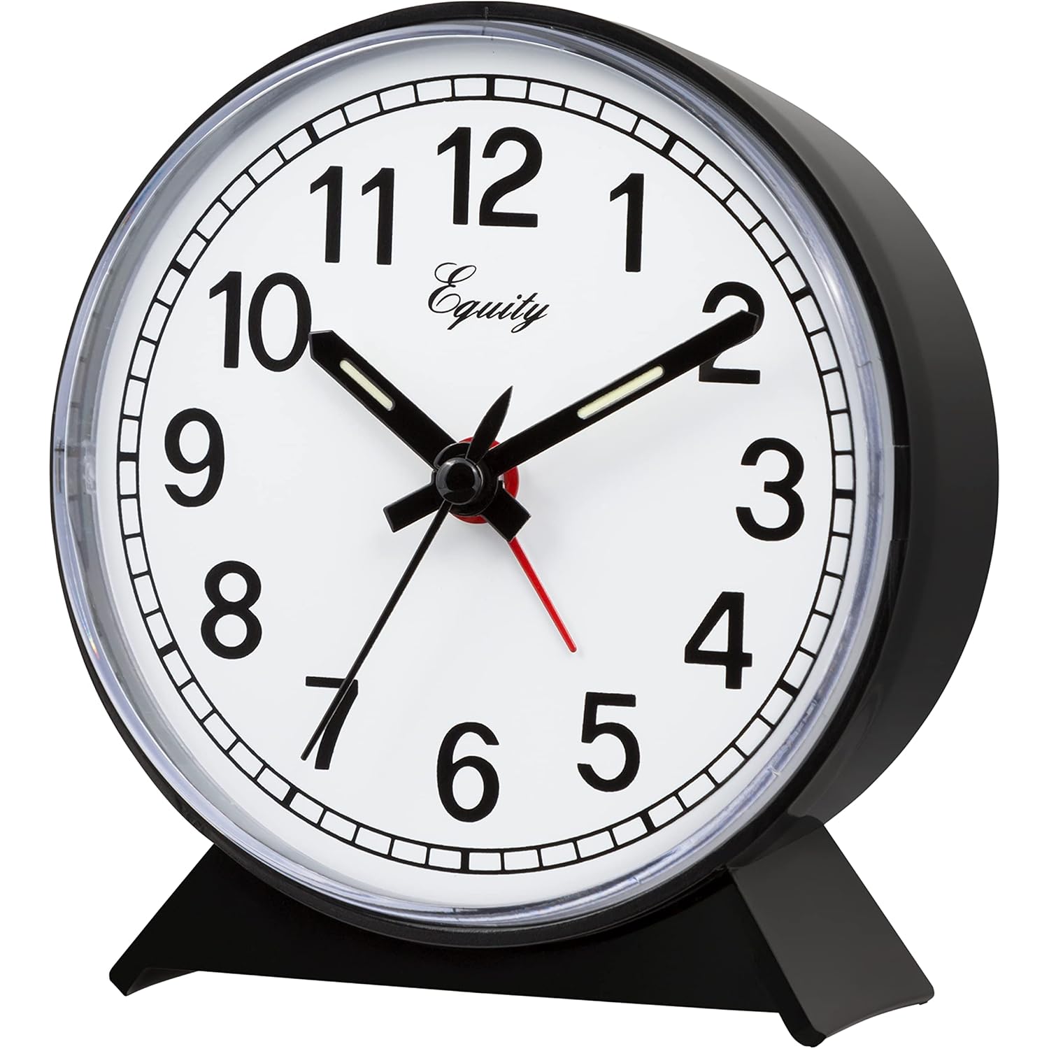 Equity 14075 Black Analog Wind-Up Alarm Clock
