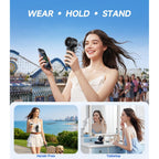 Turbo Handheld Portable Fan, 15000Mah Rechargeable Personal Fan | 100-Speed Turbo Airflow Up To 15M/S, Up To 40H Runtime, Built-In Type-C 5V/2A Output, Display And Foldable Carry For Gift