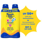 Banana Boat Sport Kids Sunscreen Spray Spf 50, Twin Pack | Spray Sunscreen For Kids, Childrens Sunblock Spf 50, Oxybenzone Free, 6Oz Each