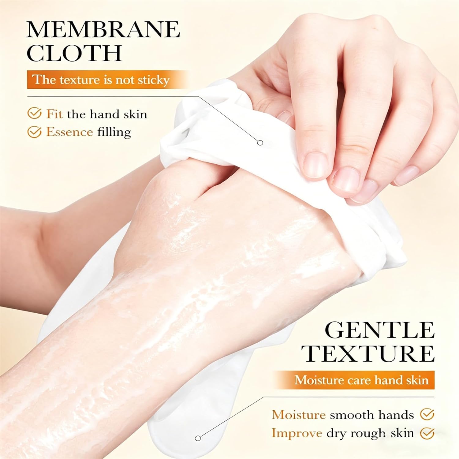 Moisturizing Hand Mask Gloves for Dry Hands, Hydrating Hand Masks 5 Pack, Nourishing Hand Care Treatment with Hyaluronic Acid, Smooth & Soft Skin Feel, Hand Moisturizing Gloves for Home Spa Use
