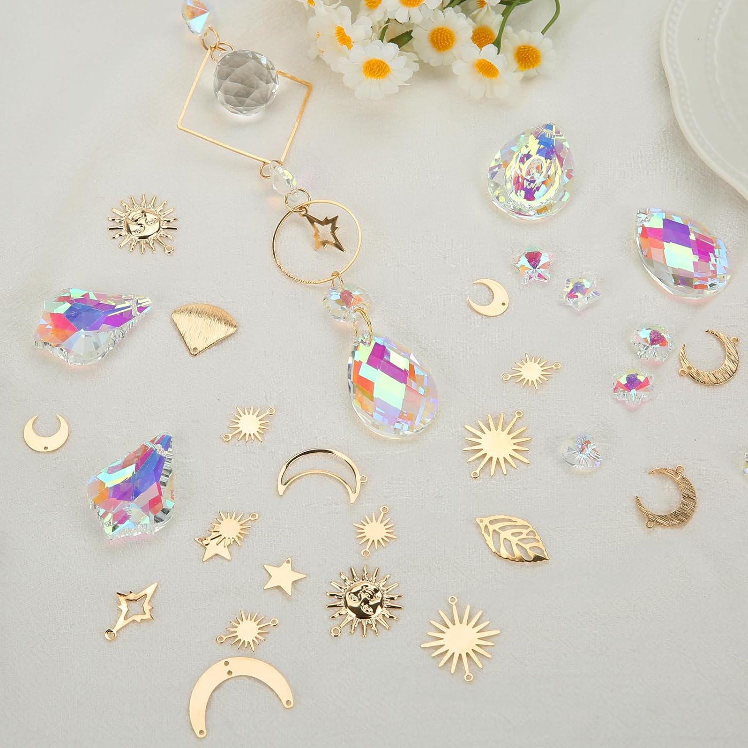 Diy Suncatchers, 400Pcs Sun Catchers Supplies Kit Art And Crafts For Adults