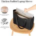 befen Genuine Leather Tote Bag for Women Work, Womens Laptop Purse Bags Shoulder Satchel Handbags with 15.6" Compartment