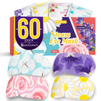 Aroic 60 Pack Steam Eye Masks Disposable, Heated Eye Mask Warm Compress For Eyes, Relaxation Mothers Day Gifts Self Care For Women, Spa Travel Essentials - Lavender, Unscented, Chamomile, Rose
