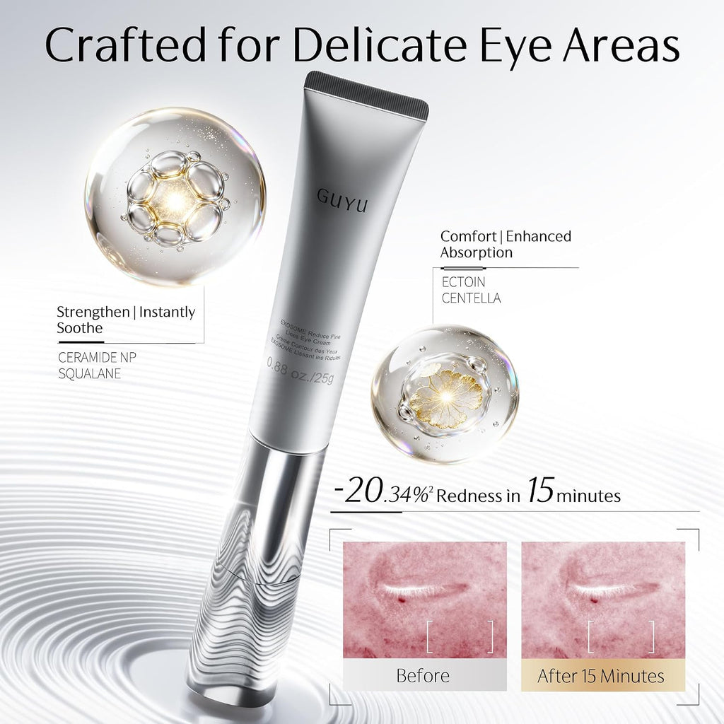 Electric Vibrating Eye Cream For Puffiness Bag Under Eye | Exosome & Pdrn Ems Eye Tightener Cream For Dark Circle | Nad+, Caffeine, Peptide, Collagen | For Firming, Reducing Wrinkles (0.88 Oz)