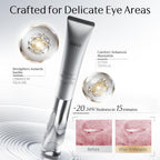 Electric Vibrating Eye Cream For Puffiness Bag Under Eye | Exosome & Pdrn Ems Eye Tightener Cream For Dark Circle | Nad+, Caffeine, Peptide, Collagen | For Firming, Reducing Wrinkles (0.88 Oz)