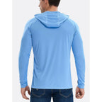 Telaleo 3 Pack Men'S Upf 50+ Sun Protection Lightweight Hoodie Performance Long Sleeve Spf Uv Shirt For Fishing Running