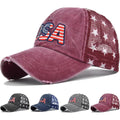 【4 Colors】 Baseball Caps Fourth of July Hat 4th of July Outfits for Women USA Hats 4th of July Accessories for Women 4-red