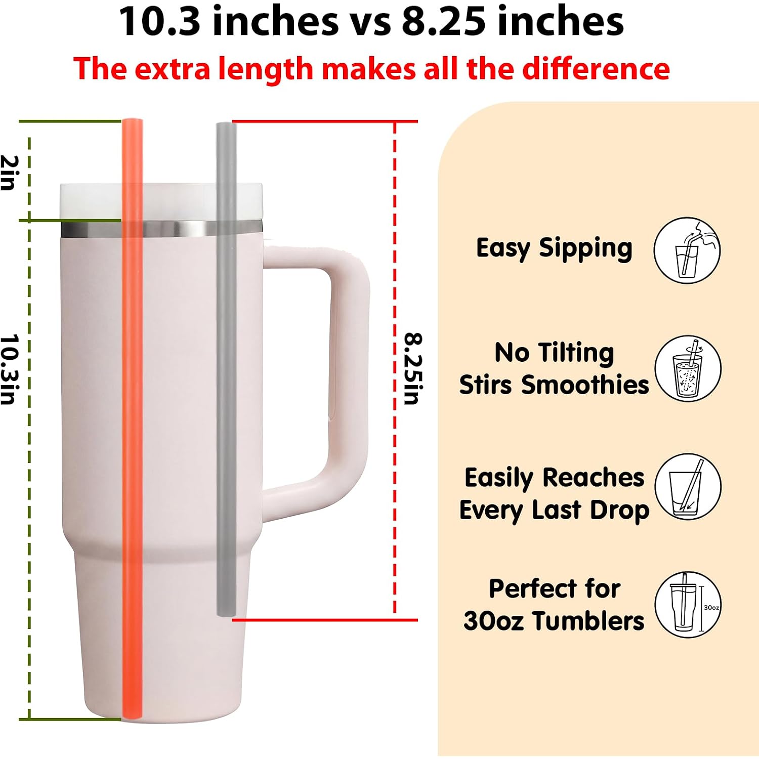 120 Pack Smoothie Straws, 10.3 Inches Straws Disposable, Milkshake Plastic Straws In Assorted Bright Colors