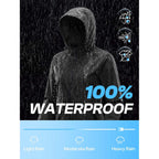 Saphirose Lightweight Rain Jacket Women Waterproof Raincoat Packable | Raincoat, Rain Coat, Windbreaker, Zip Pockets, Drawstring Hem, Hiking, Camping, Travel, Ultra-Portable
