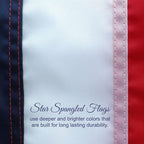 American Flag Made In Usa 100% | 3X5 American Flags For Outside | Us Flag 3X5 Heavy Duty Outdoor Nylon Featuring Embroidered Stars And Sewn Stripes Plus Extra Quadruple Stitching On Fly End