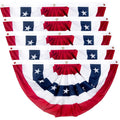 2X4 Ft American Pleated Fan Flag, Patriotic Half Fan Bunting Flag, Indoor Outdoor For Red White Blue Usa 250Th Anniversary 4Th Of July Decoration Patriotic Decor Memorial Day (Set Of 5)