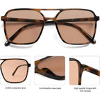 Sojos Trendy Vintage Aviator Square Sunglasses For Womens Mens Retro 70S Uv400 Women Sun Glasses Sj2327