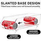 Simple Houseware Soda Can Organizer and Dispenser for Refrigerator / Pantry, Clear, Set of 2