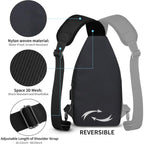 Crossbody Sling Bag Men Women, Casual Shoulder Backpack, Chest Daypack Satchel For Hiking Travel