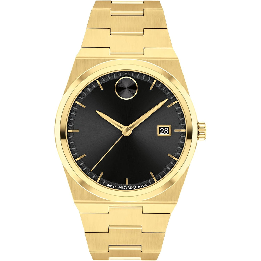 Movado Bold Quest Men'S Sport Watch - Swiss Quartz Movement, Stainless Steel Link Bracelet - 5 Atm Water Resistance - Luxury Fashion Timepiece For Him - 40Mm